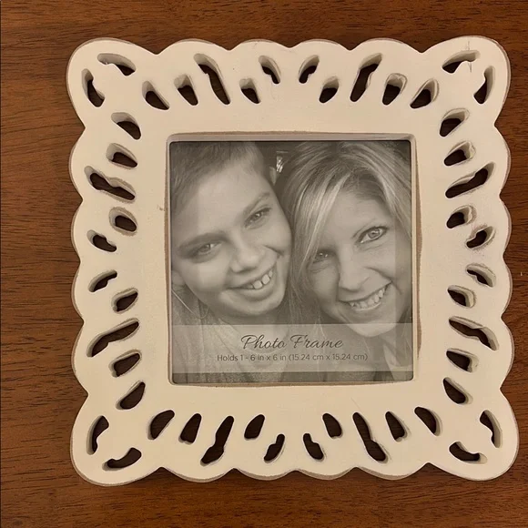 White Picture Frame with Intricate Scrollwork - Picture 5 of 12